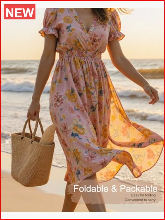 Wide Brim Straw Sun Hat with UV Protection, Packable main image 5